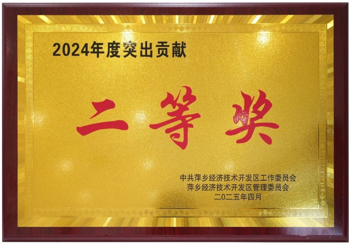 喜报！沃思德荣获萍乡市经开区2024年度突出贡献二等奖